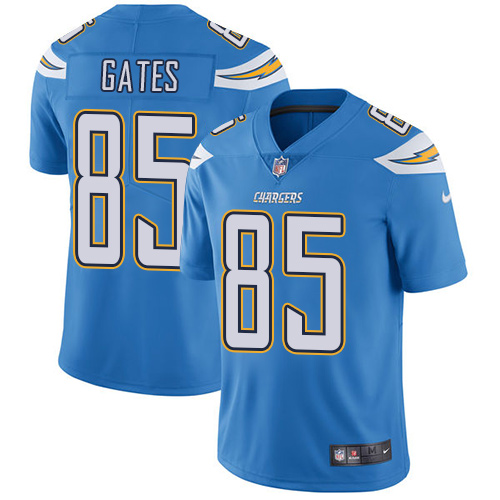 Nike Chargers #85 Antonio Gates Electric Blue Alternate Men's Stitched NFL Vapor Untouchable Limited Jersey - Click Image to Close